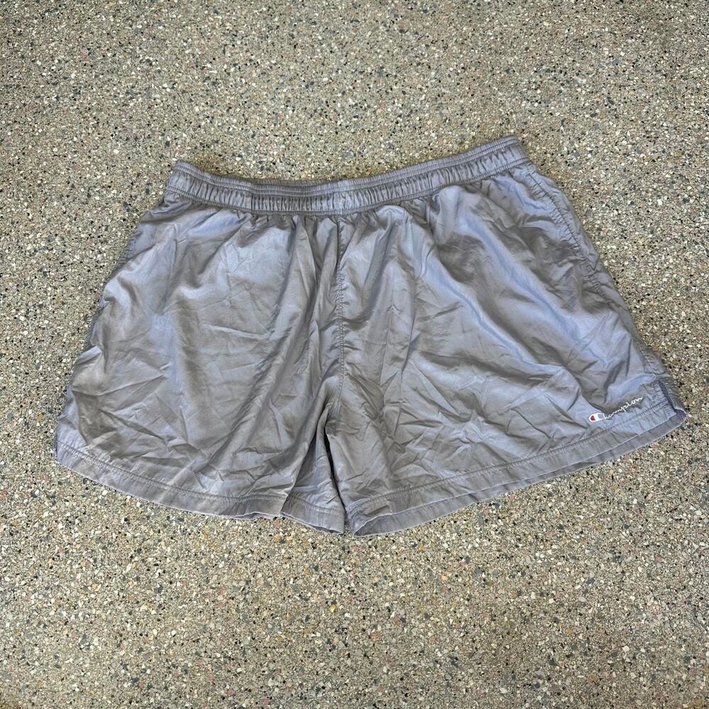 Champion Men's Grey and Silver Shorts